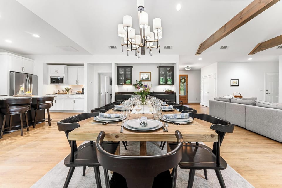 Dining Table with seating for 12.