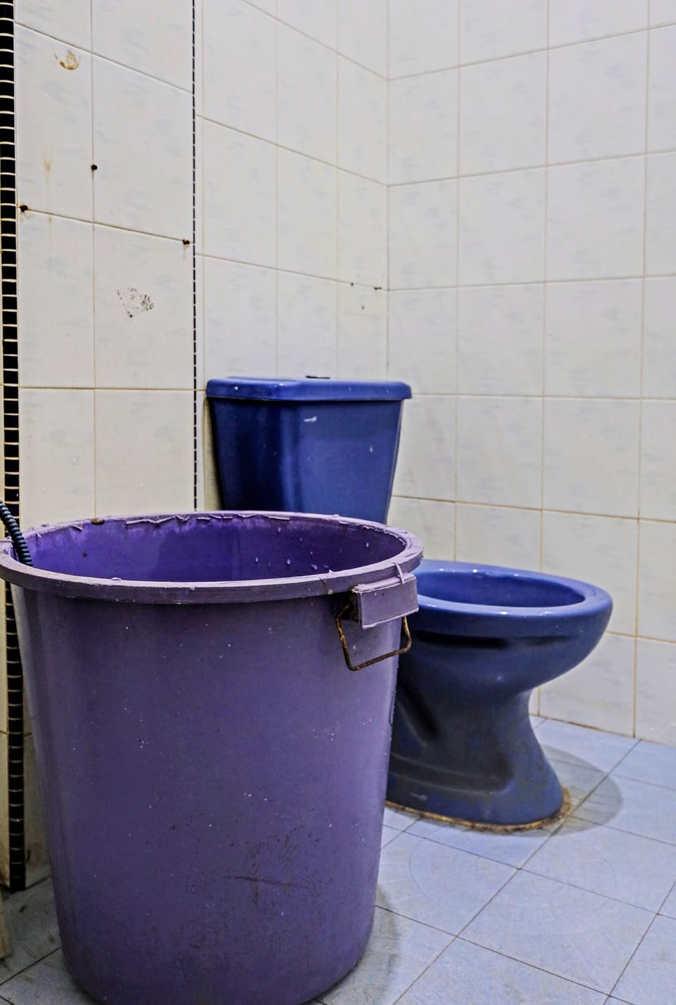 Shower, rainfall showerhead, toilet paper