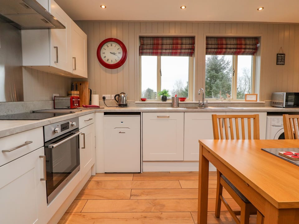Fridge, dishwasher, electric kettle, toaster