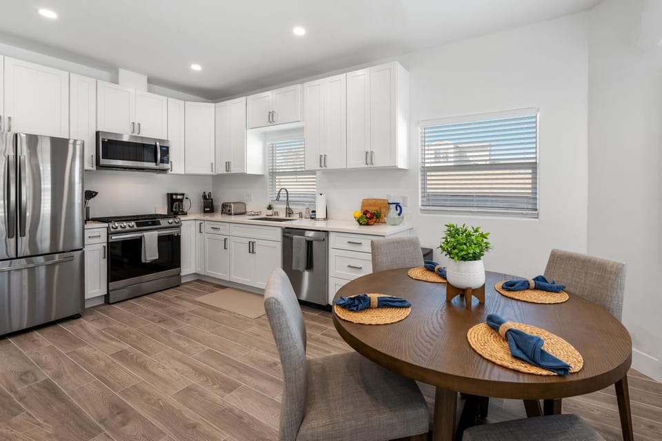 Kitchen with gas stove
