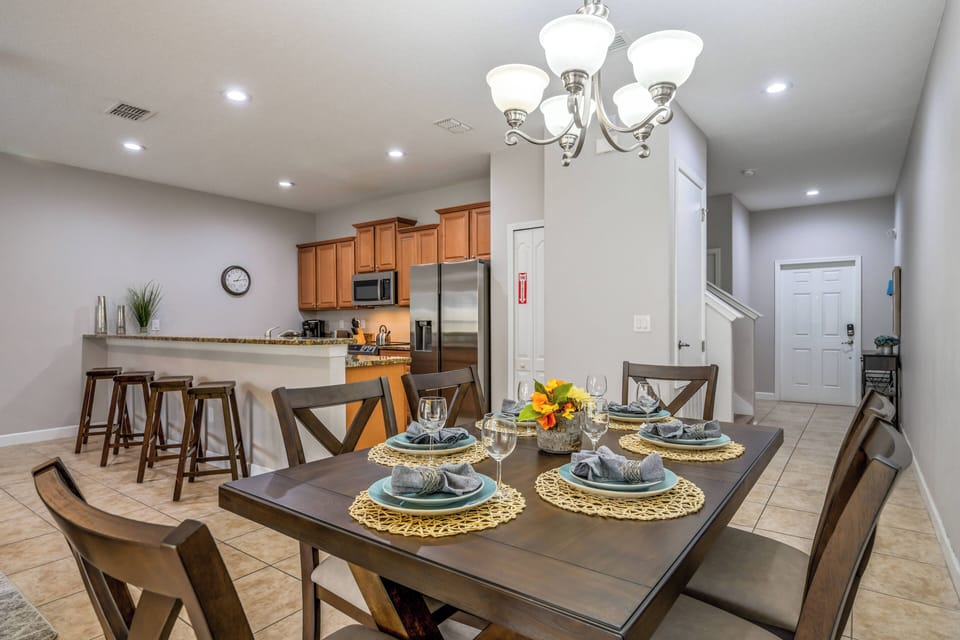Dining area and kitchen
