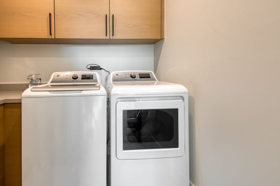 Washer and dryer.
