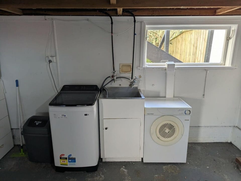 Laundry in garage
