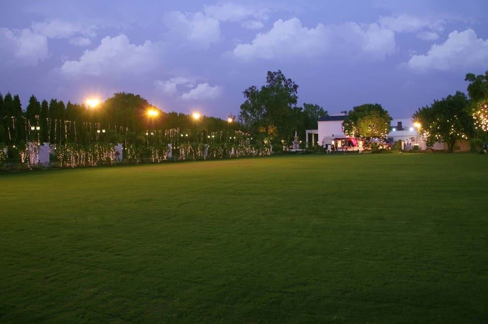 Outdoor banquet area