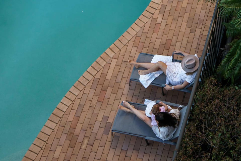 Relax and unwind by the complex pool.