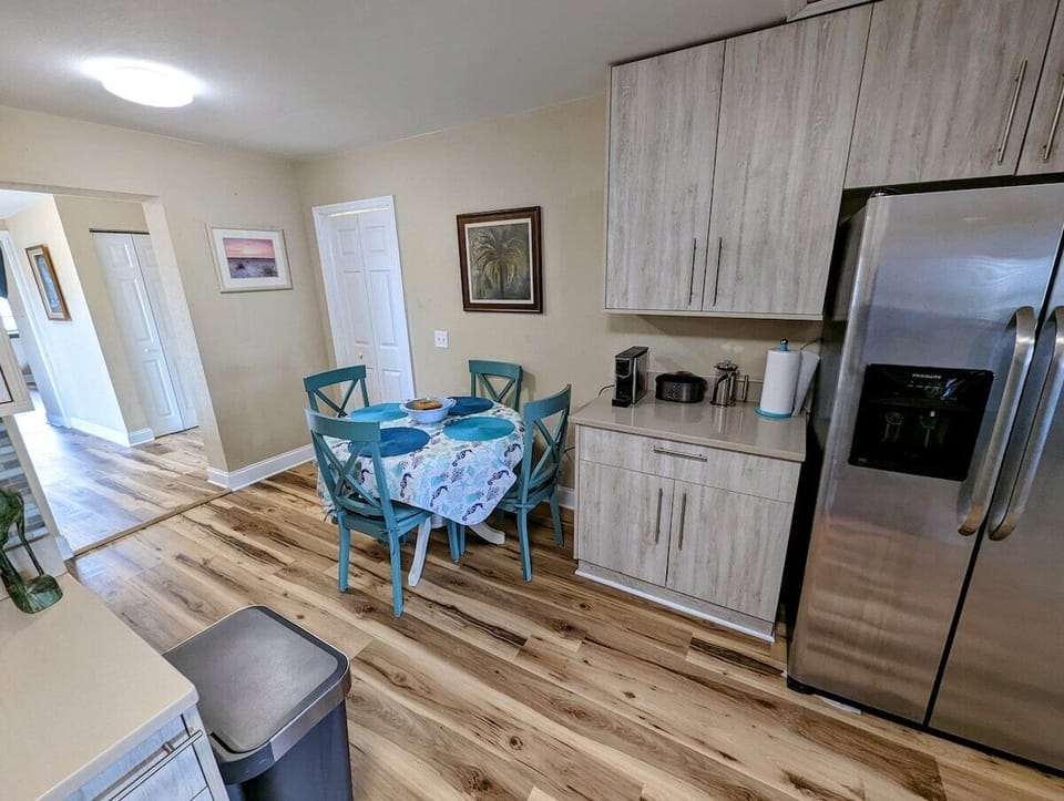 Refrigerator and dining.