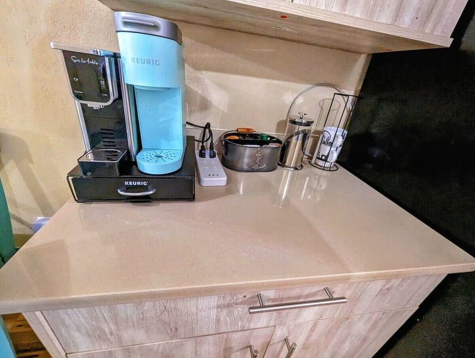 Complimentary coffee and tea.