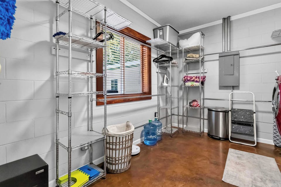Plenty of storage and space for cleaning and extra supplies.
