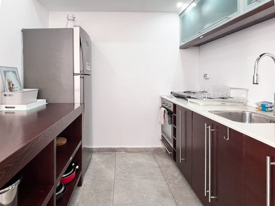 Apartment, 2 Bedrooms, Terrace | Private kitchen | Coffee/tea maker, full-size fridge, microwave, oven