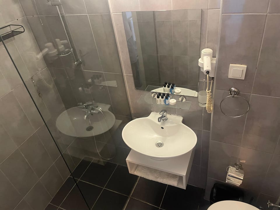 Basic Double Room | Bathroom | Shower, hair dryer, towels, soap