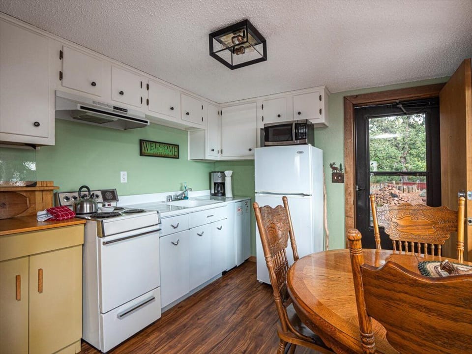 Wonderful rustic kitchen with everything you need to prepare meals.