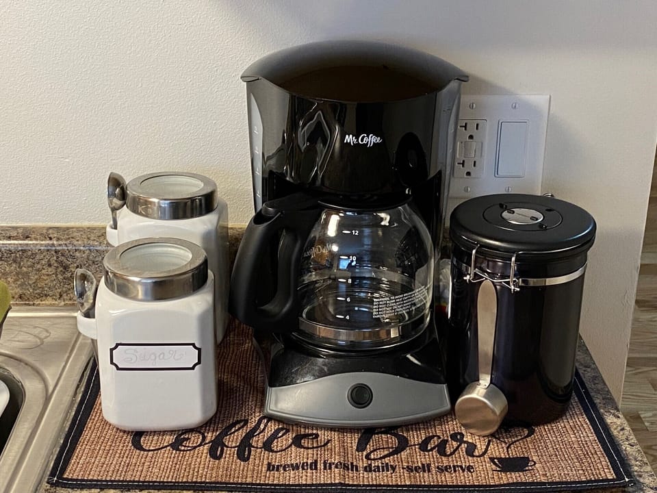 Coffee and condiments are provided on the house!