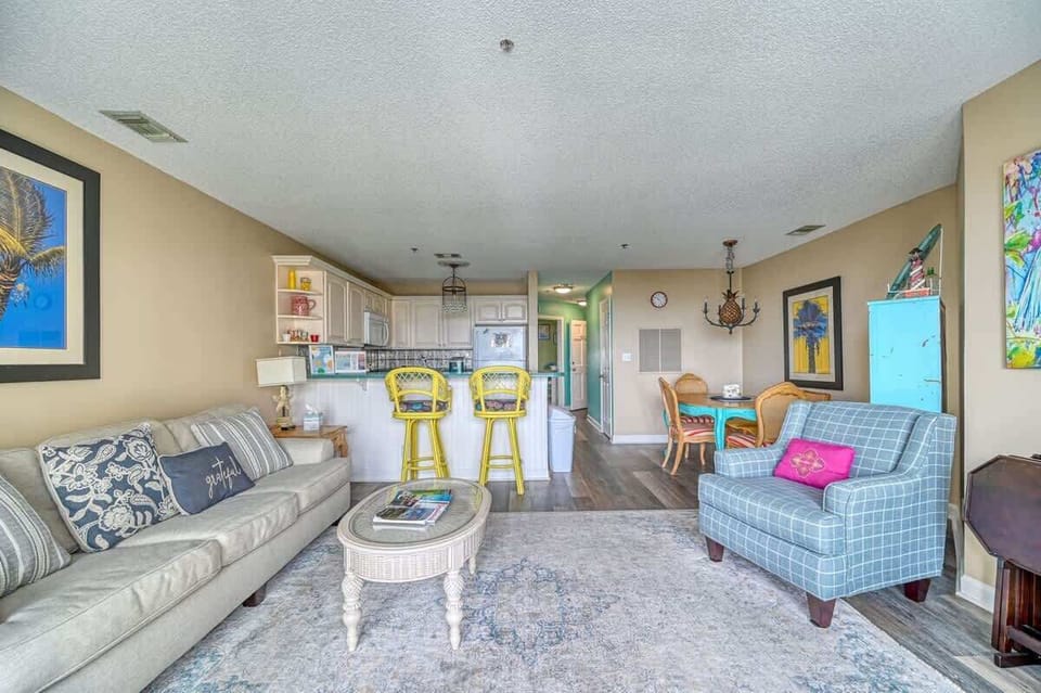 Bright and Cheerful Open Living Area