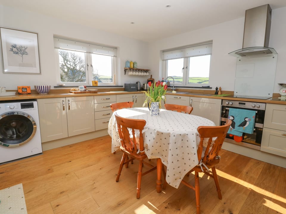 Fridge, dishwasher, electric kettle, toaster