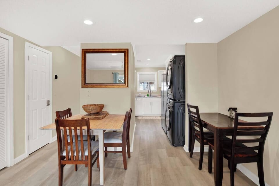 Looking from living room to kitchen