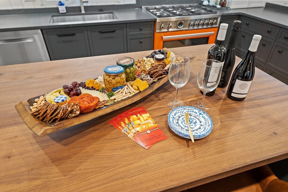 Pick Up a Custom Cheese Board at Cheese Secrets just out the back gate - La Bella Rosa - Niagara-on-