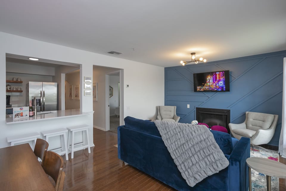 Open living space and kitchen. All renovated in 2022. 