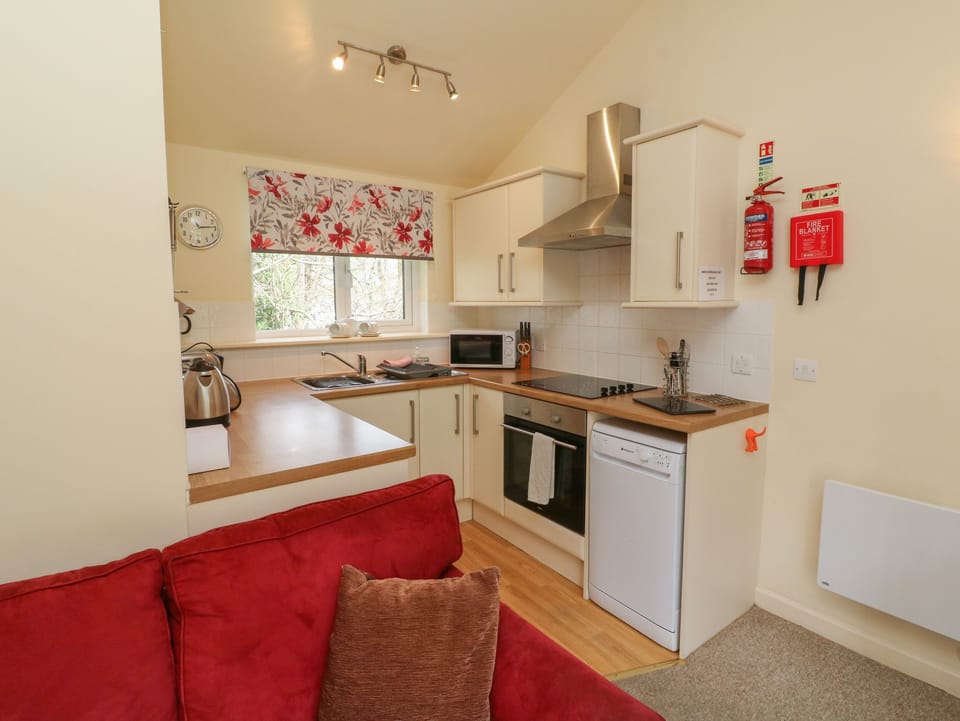 Fridge, dishwasher, electric kettle, toaster