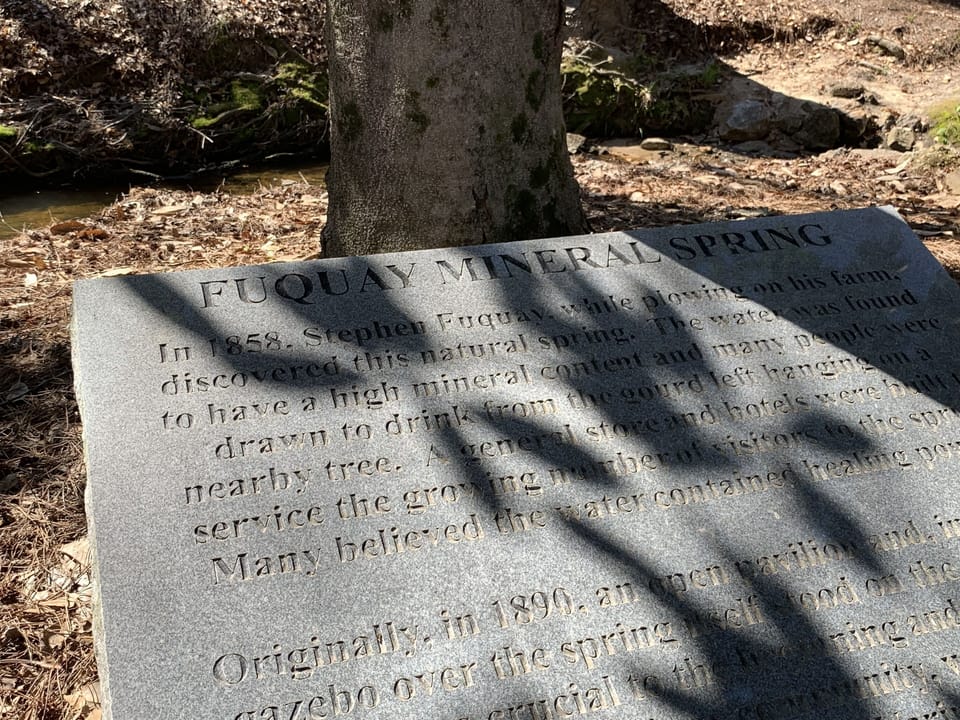 The history of the Mineral Springs Park, founded in 1858.
