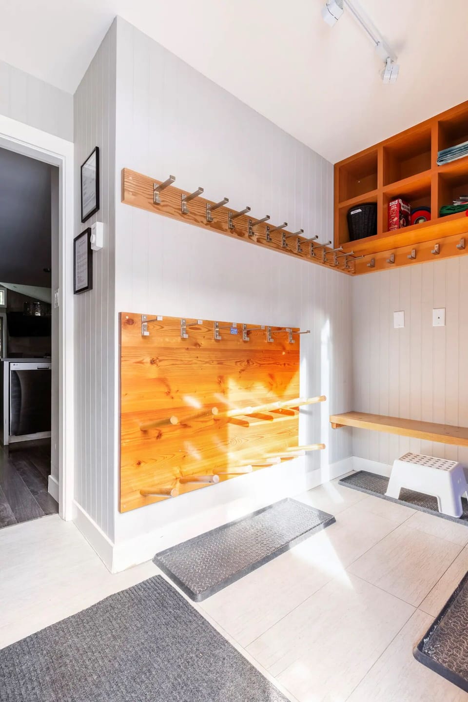 Mudroom at entrance