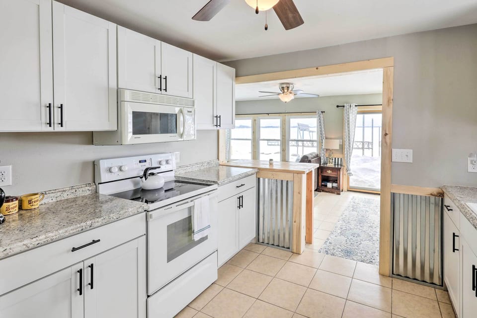 Kitchen | Drip Coffee Maker | Tea Kettle | Toaster | Laundry Area