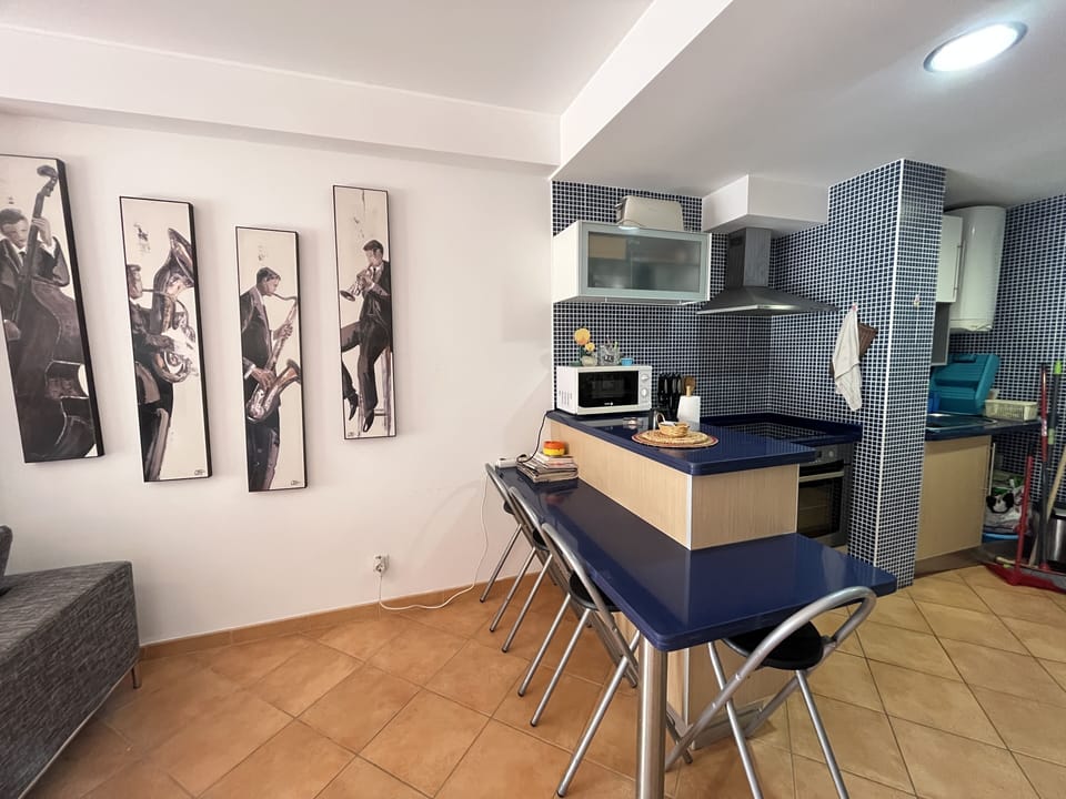 Apartment | Private kitchen | Full-size fridge, microwave, oven, stovetop