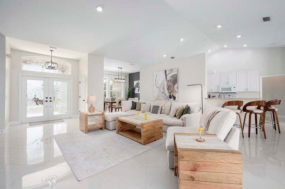 Open Living Coastal Style Living Room