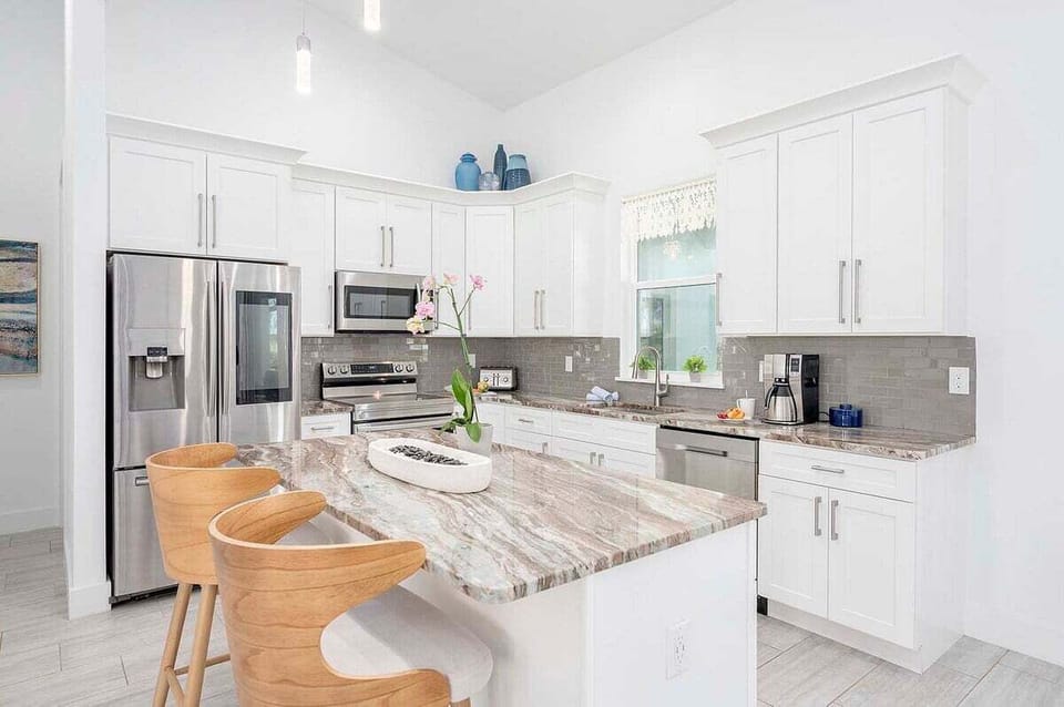 Kitchen with Island and Bar Seating
