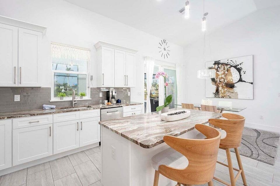 Kitchen Open to Dining Area