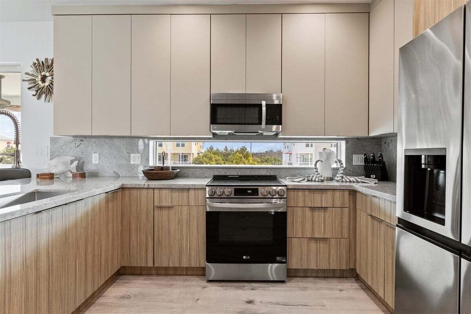 Bright and functional kitchen just minutes from Sombrero Beach in the Florida Keys.