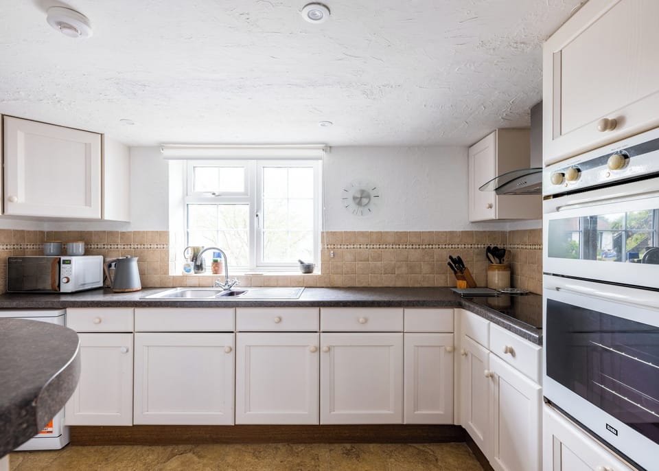 Fridge, dishwasher, electric kettle, toaster