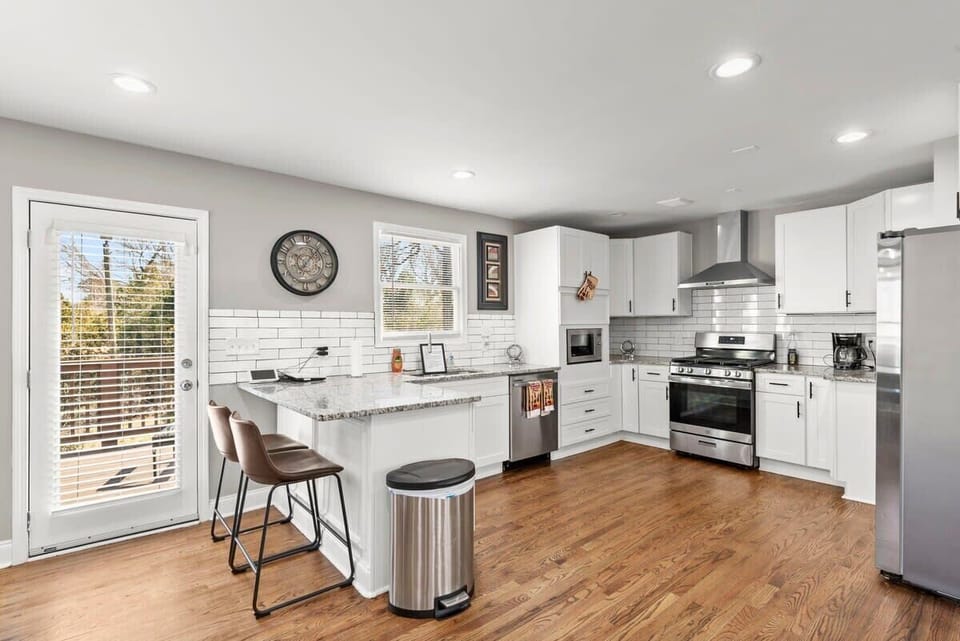Beautifully renovated Kitchen on First Floor.