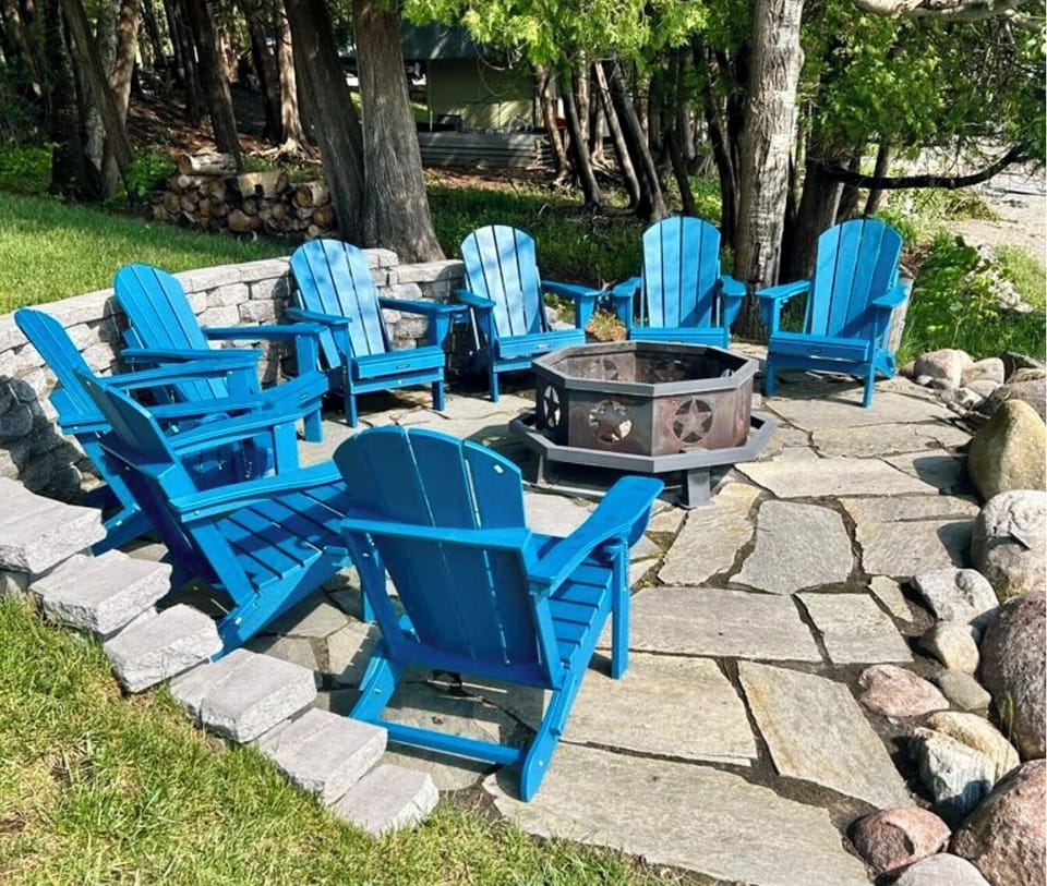 The fire pit is stocked with plenty of wood - no need to bring your own!