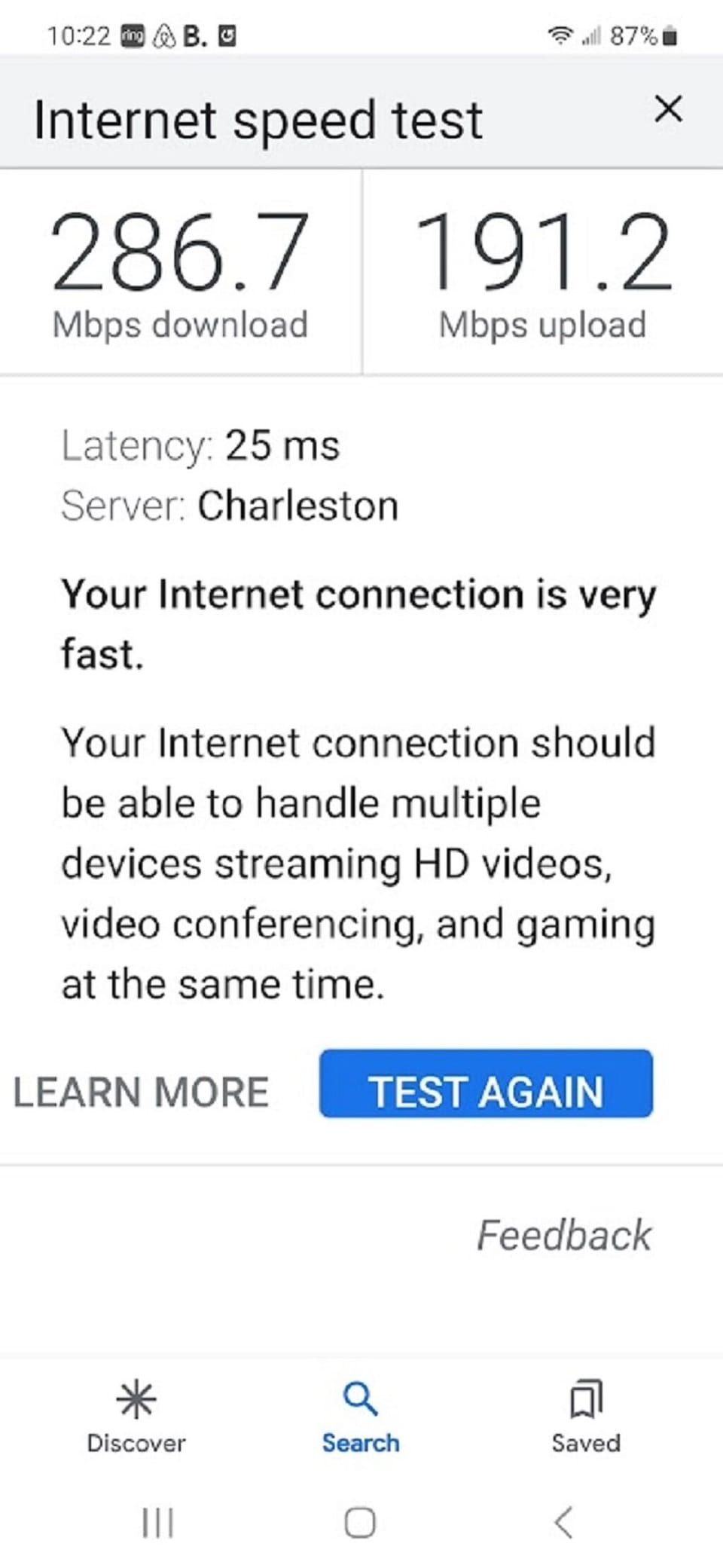 Enjoy the high Speed internet which was upgraded 6-1-23.
