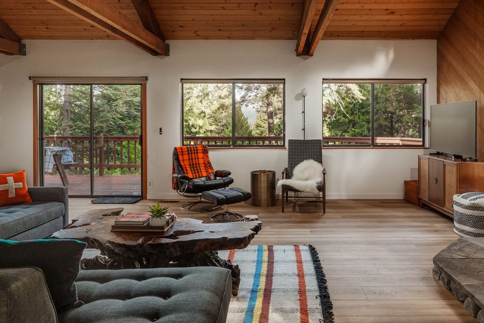 Living room looking out to the views.