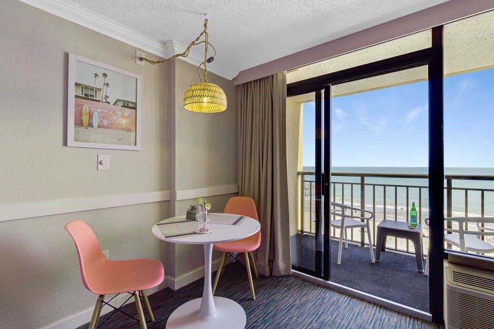 Enjoy stunning ocean views from the comfort of your private balcony.

