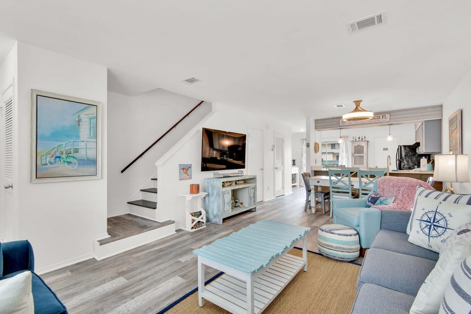 Living room with flat screen TV
