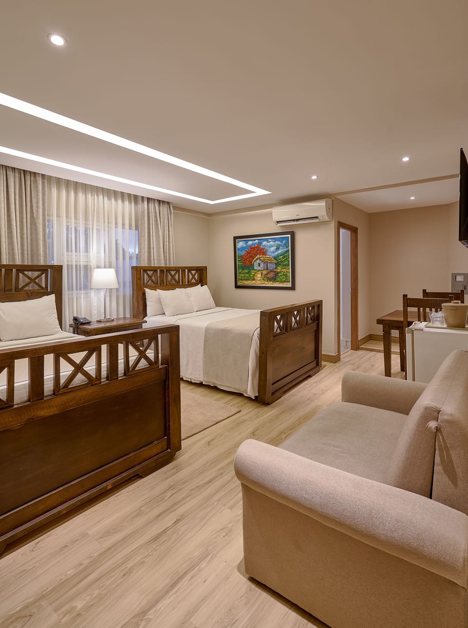 Standard Room, 2 Queen Beds | Minibar, in-room safe, individually decorated, individually furnished