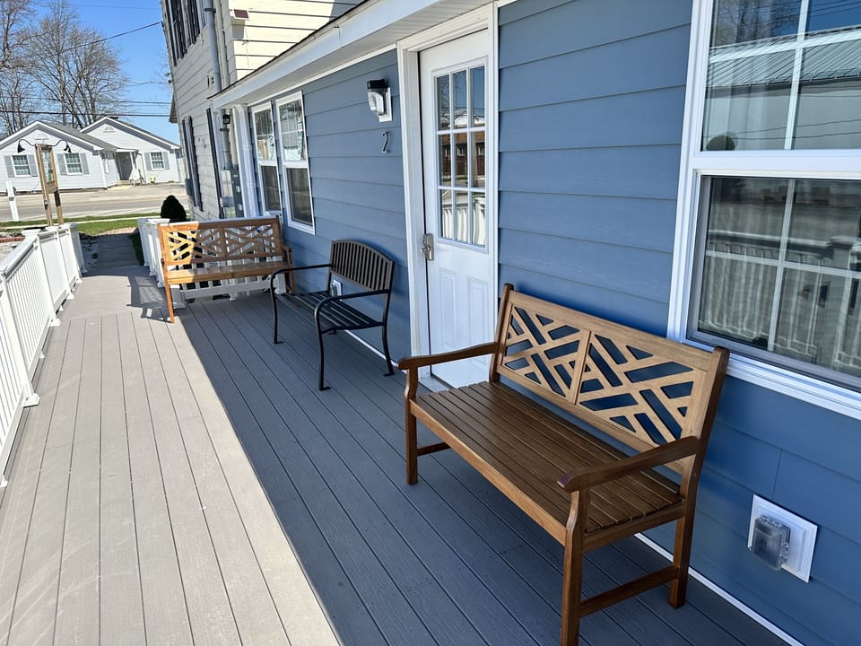 Front Porch With Benches and Ramp