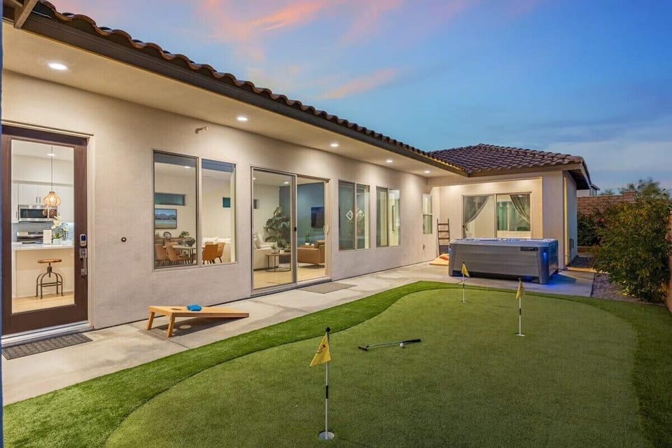 Practice your short game at sunset.