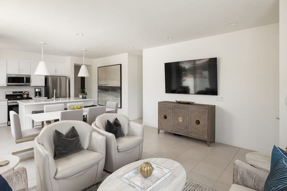 This living room celebrates the PGA West lifestyle.