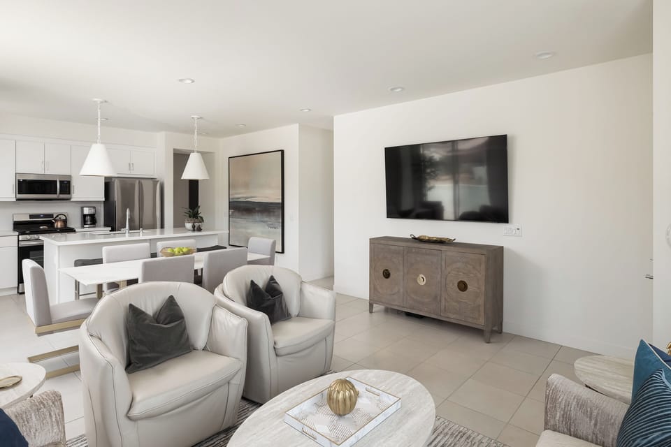This living room celebrates the PGA West lifestyle.