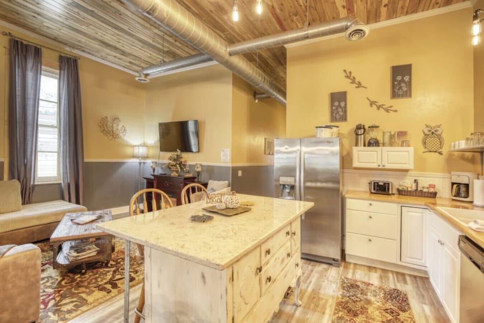 Enjoy chatting with family at the island while you whip up breakfast in the morning