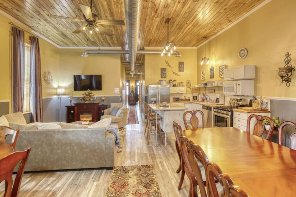 Socialize in the open concept family rooms