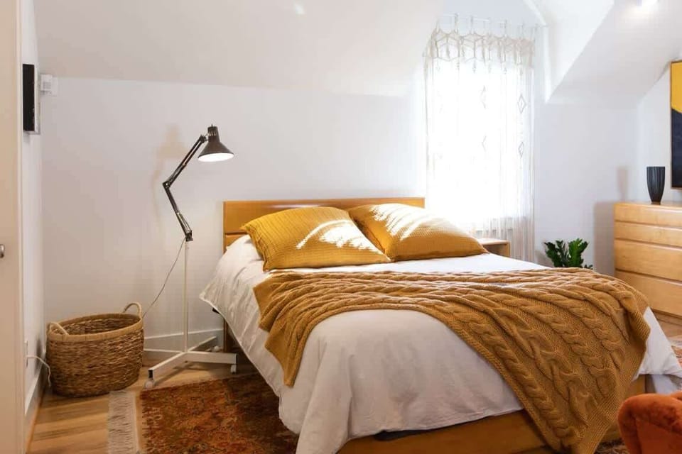 Plush Queen-sized bed