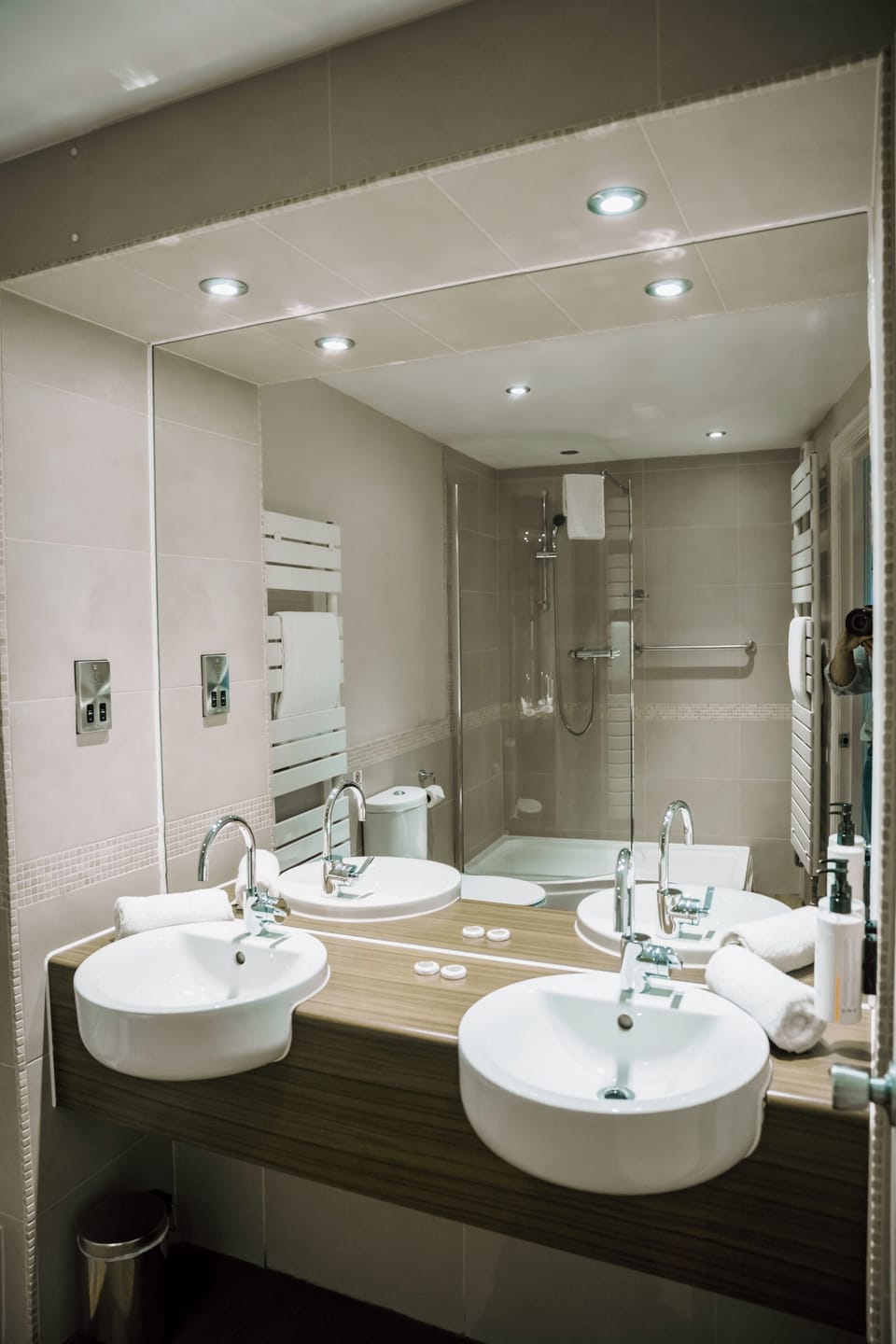 Free toiletries, hair dryer, towels