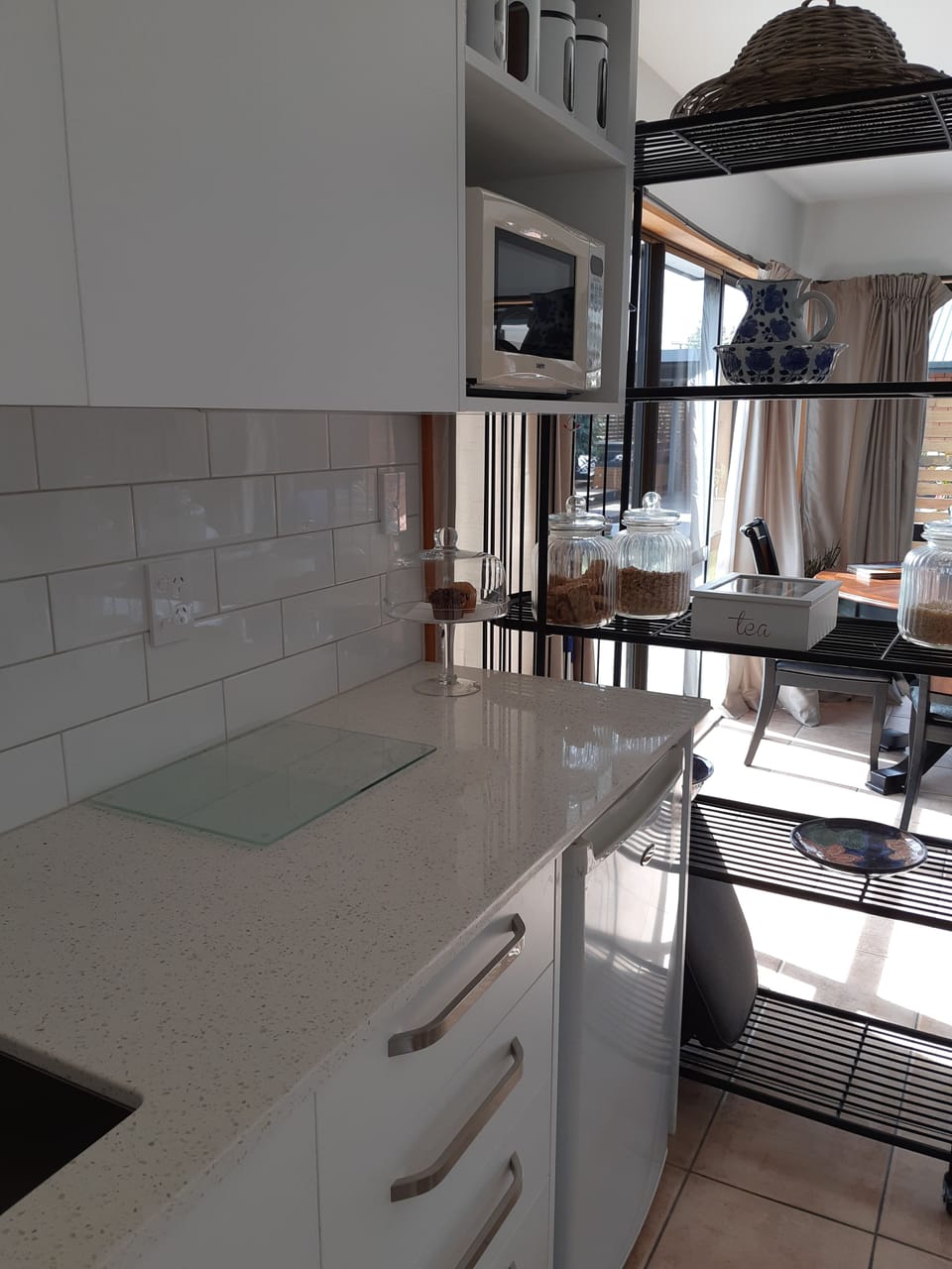 The Pool Studio | Private kitchen | Coffee/tea maker, fridge, microwave, electric kettle