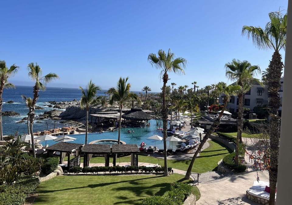Ocean front La Palapa pool & restaurant