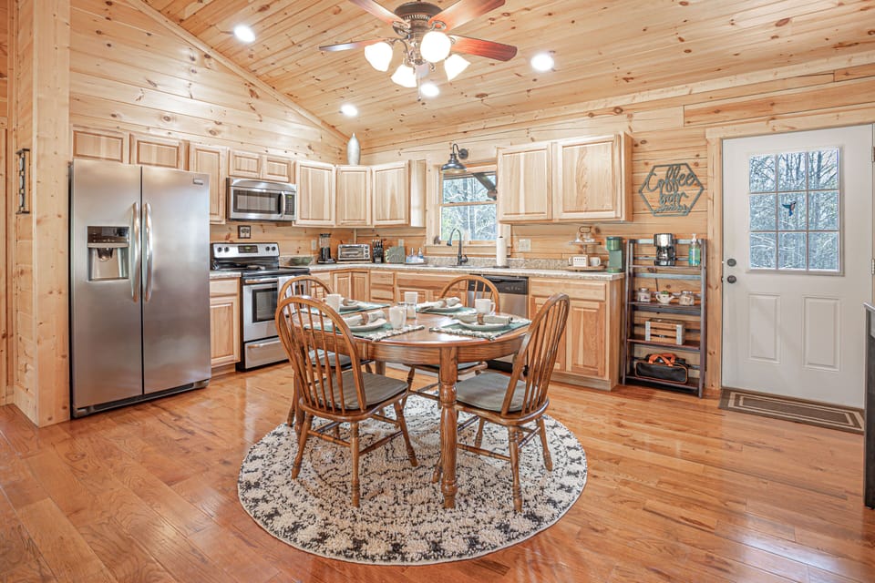 Spacious Kitchen with dining room table perfect for meals