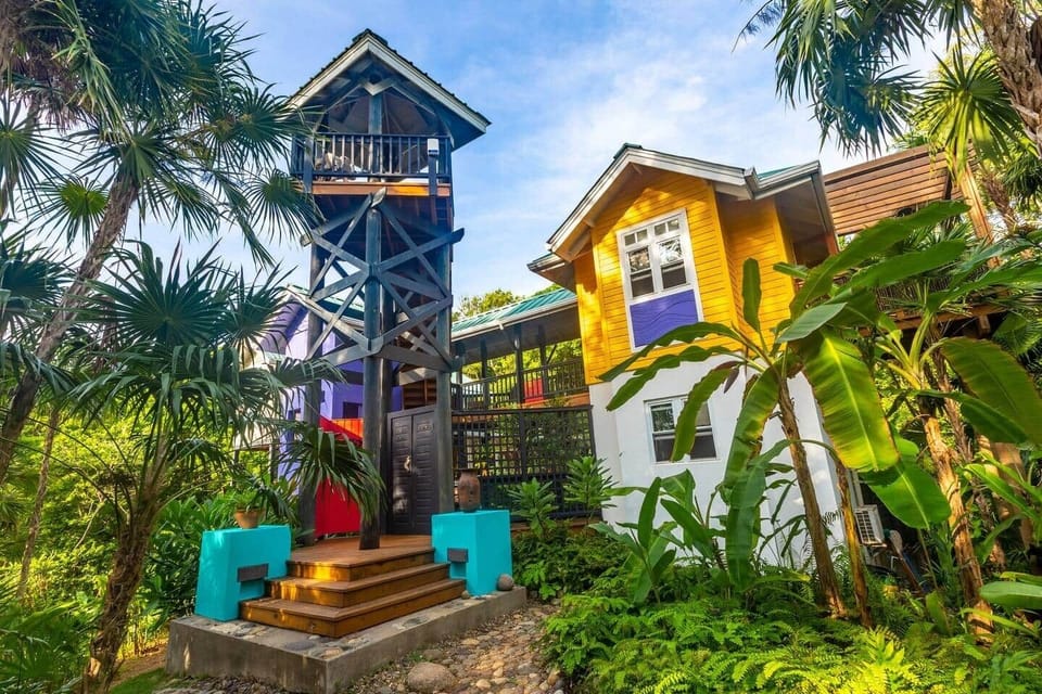 Gated tropical retreat with lush gardens and a refreshing plunge pool